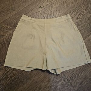 High-Waist Women’s Shorts in Light Khaki